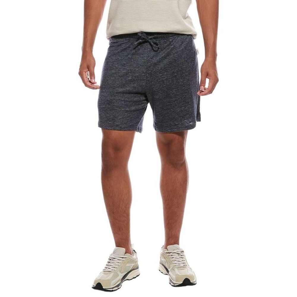 Onia Mens  Terry Linen-Blend Short, Navy